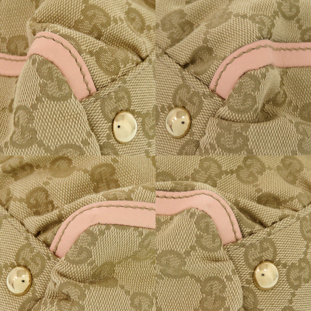 GUCCI Handbag 189831 GG canvas, leather beige Abbey Women Used Authentic