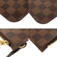 LOUIS VUITTON Pouch Damier canvas Brown Damier Neverfull Pouch for PM Women Used Authentic