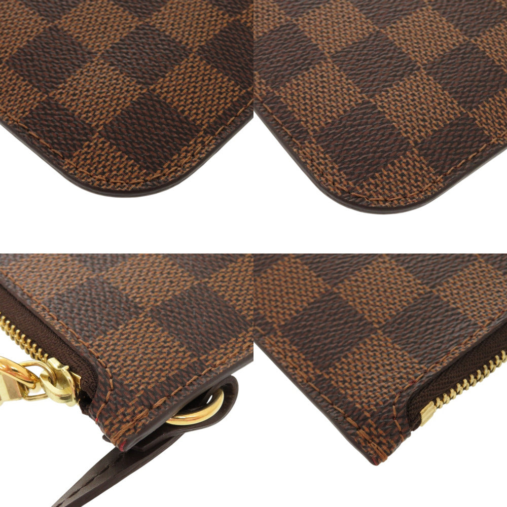 LOUIS VUITTON Pouch Damier canvas Brown Damier Neverfull Pouch for PM Women Used Authentic