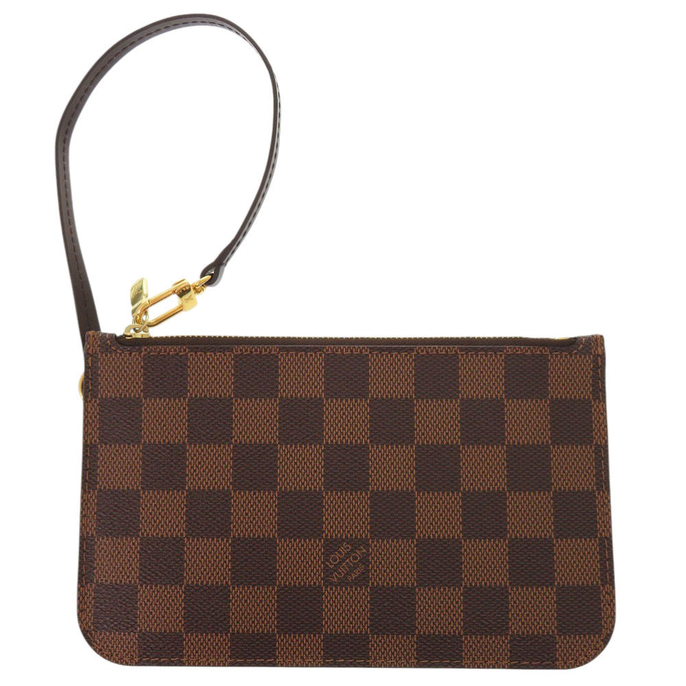 LOUIS VUITTON Pouch Damier canvas Brown Damier Neverfull Pouch for PM Women Used Authentic