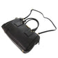 BURBERRY Handbag leather black 2WAY Women Used Authentic