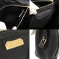 BURBERRY Handbag leather black 2WAY Women Used Authentic