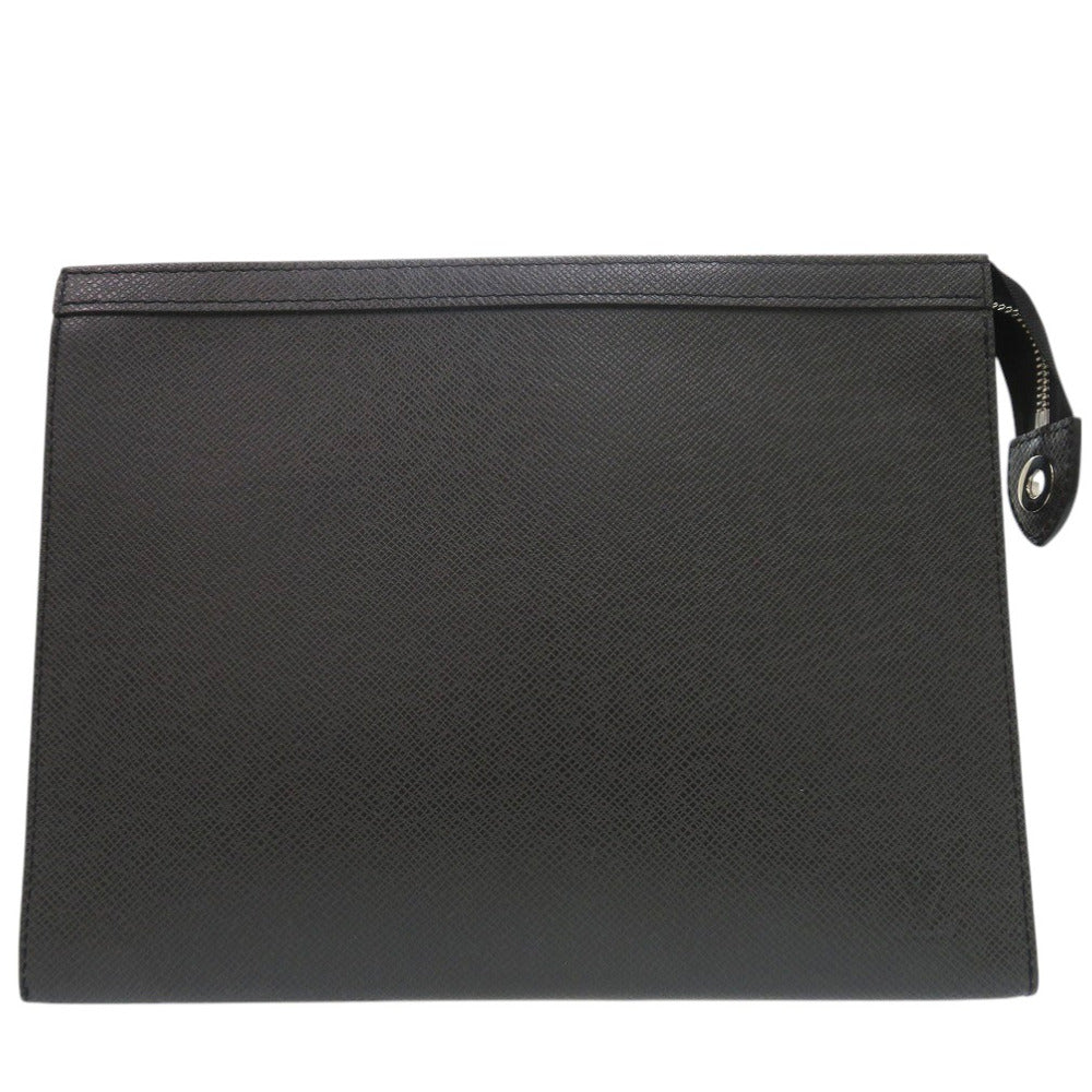 LOUIS VUITTON business bag M30547 leather black Taiga Pochette Voyage MM