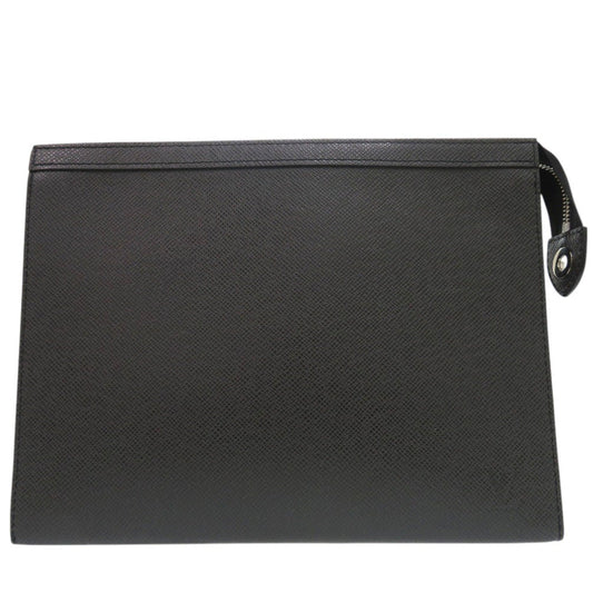 LOUIS VUITTON business bag M30547 leather black Taiga Pochette Voyage MM