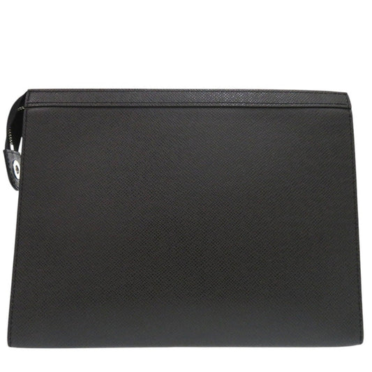 LOUIS VUITTON business bag M30547 leather black Taiga Pochette Voyage MM
