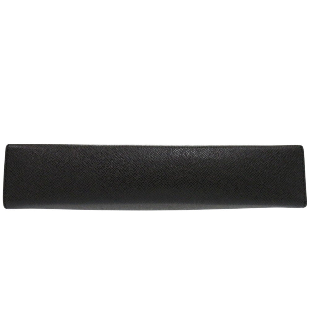 LOUIS VUITTON business bag M30547 leather black Taiga Pochette Voyage MM