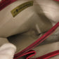 BURBERRY Handbag Leather, Canvas Red Nova Check Women Used Authentic