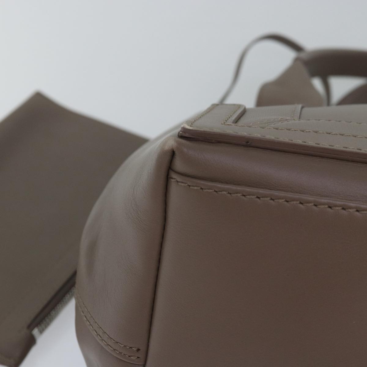 BALENCIAGA Cabas Hand Bag Leather Gray