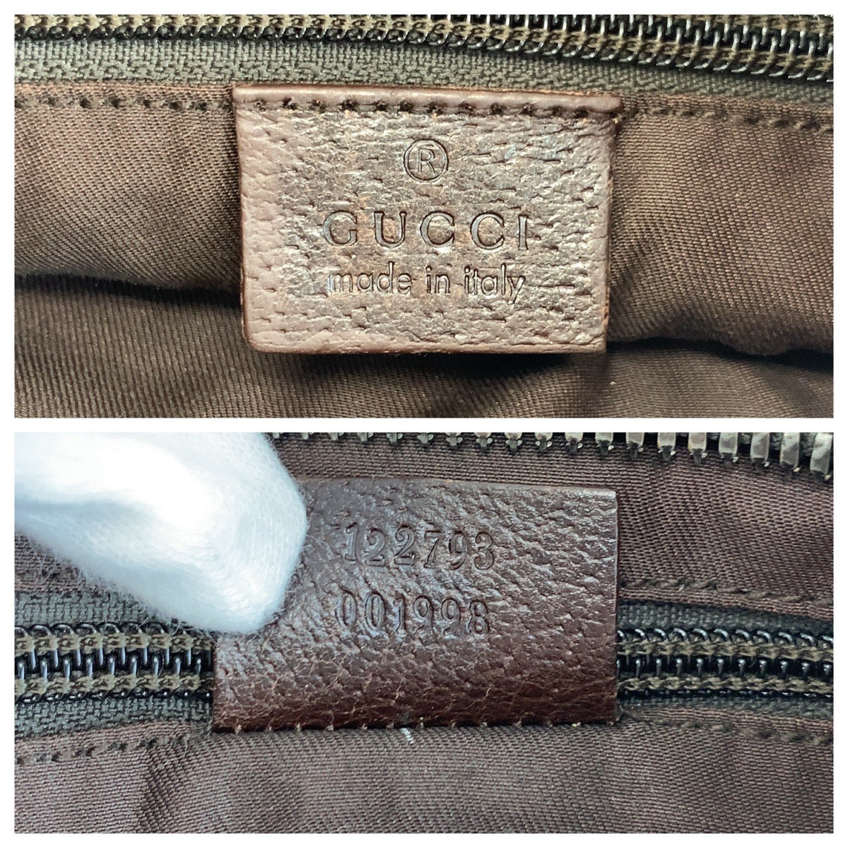 GUCCI GG Monogram Canvas Crossbody Bag Brown