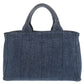 PRADA Tote Bag denim blue Canapa