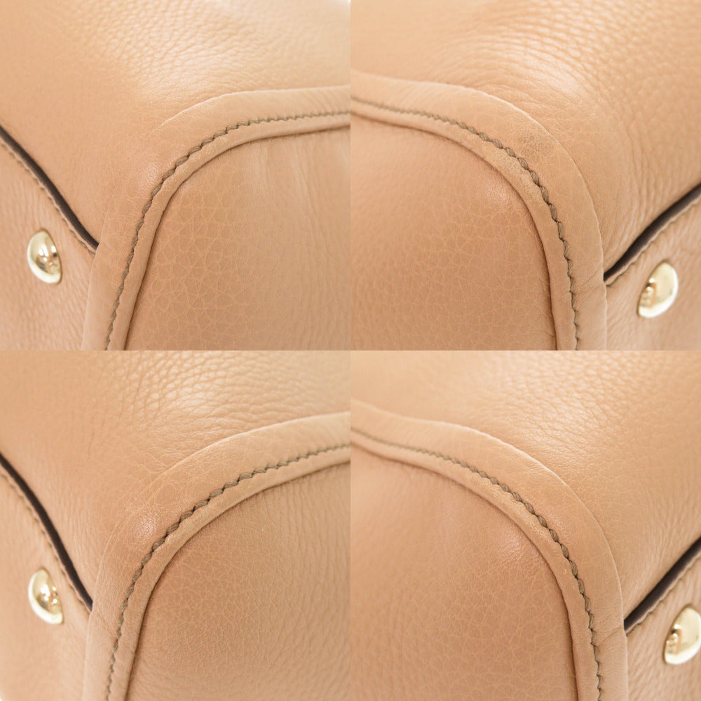 GUCCI Handbag 369176 leather pink beige Soho