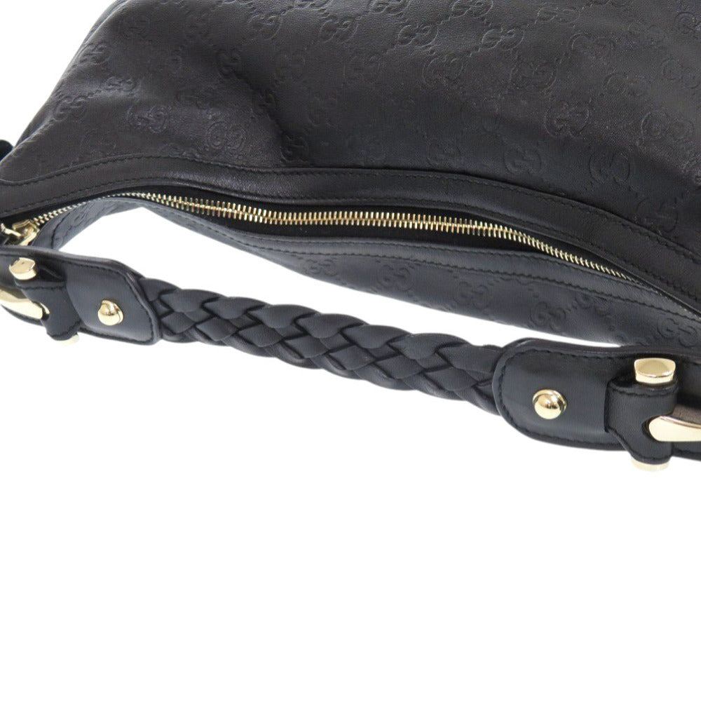 GUCCI Shoulder Bag 211986 leather black Hobo one belt