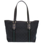 GUCCI Tote Bag 137396 canvas black GG Sherry line Women Used Authentic