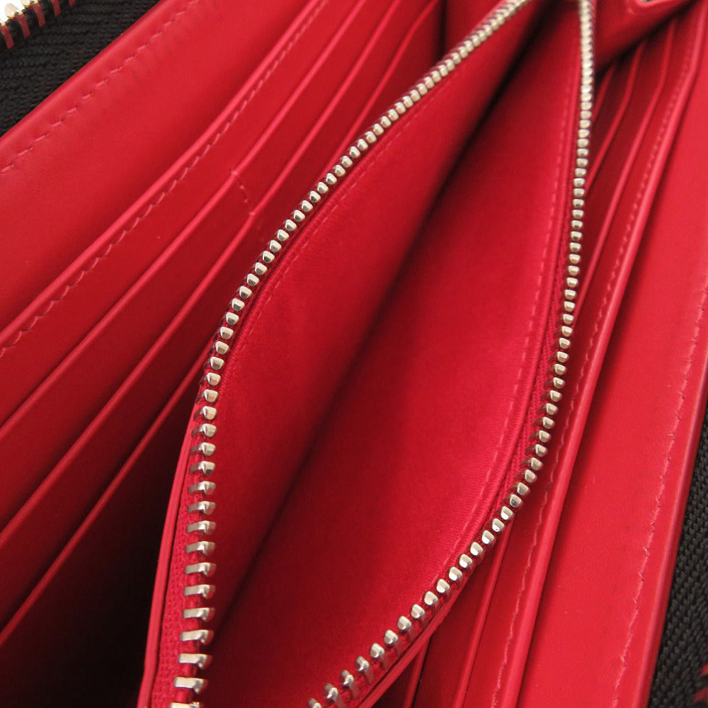Christian Louboutin Long Wallet Purse leather Navy Flying Heart