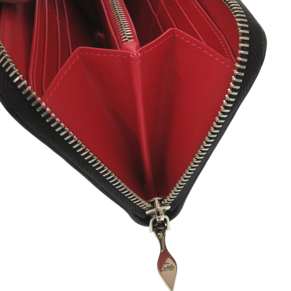 Christian Louboutin Long Wallet Purse leather Navy Flying Heart