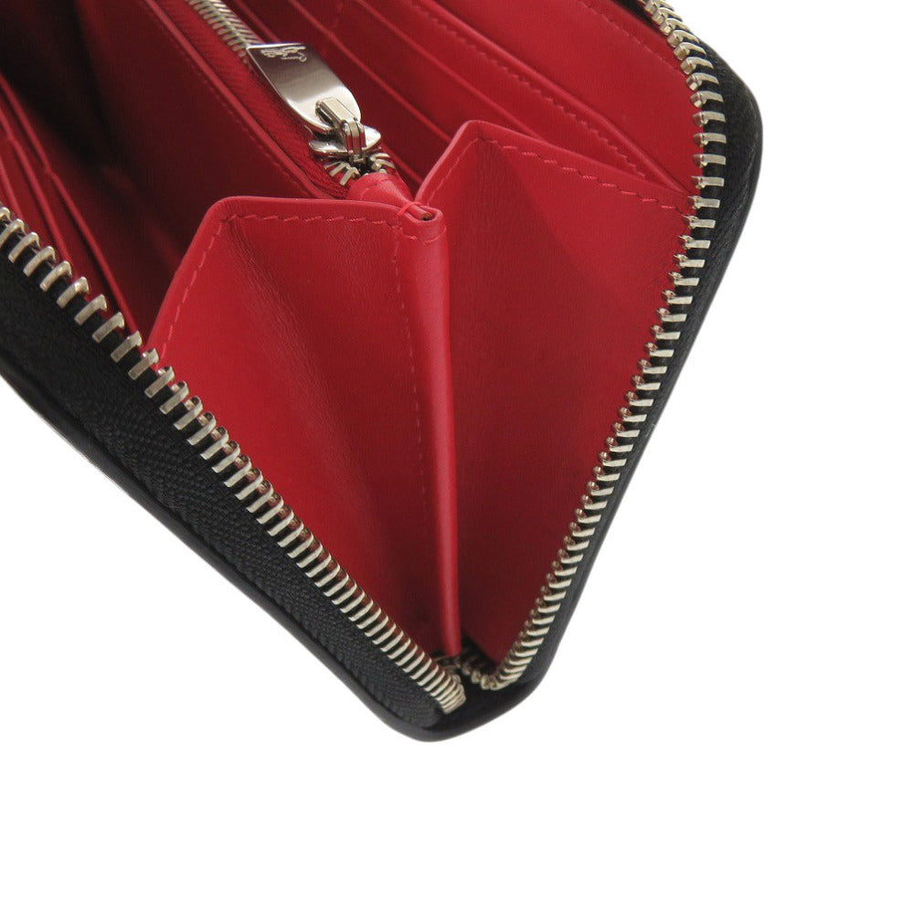Christian Louboutin Long Wallet Purse leather Navy Flying Heart