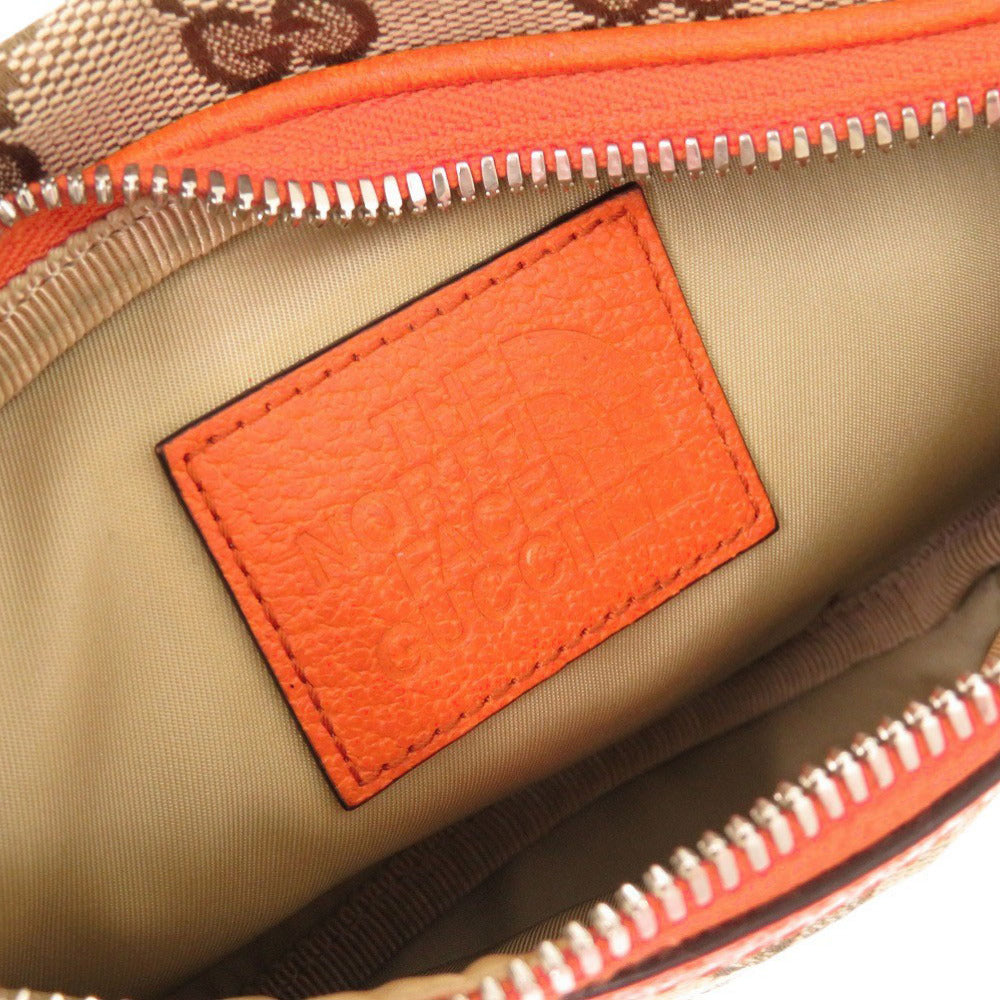 GUCCI Waist bag 650299 GG canvas, leather beige THE NORTH FACE Collaboration