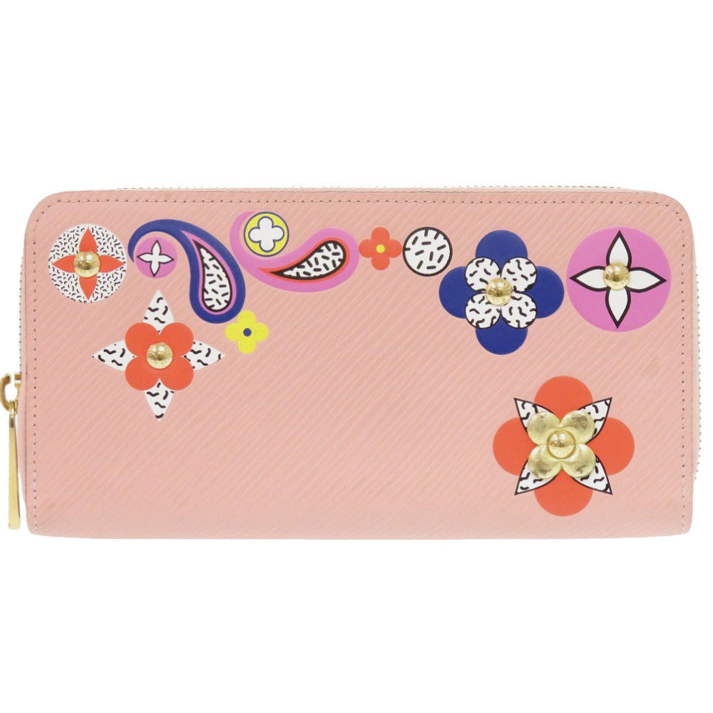 LOUIS VUITTON Long Wallet Purse M62067 Epi Leather pink Zip Around Epi Zippy wallet Women Used Authentic