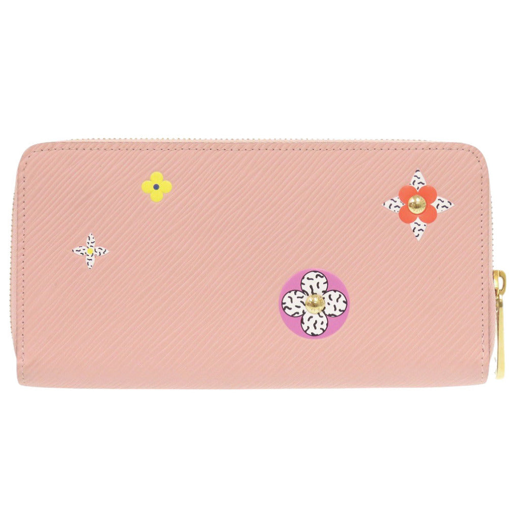 LOUIS VUITTON Long Wallet Purse M62067 Epi Leather pink Zip Around Epi Zippy wallet Women Used Authentic