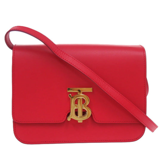 BURBERRY Shoulder Bag leather Red