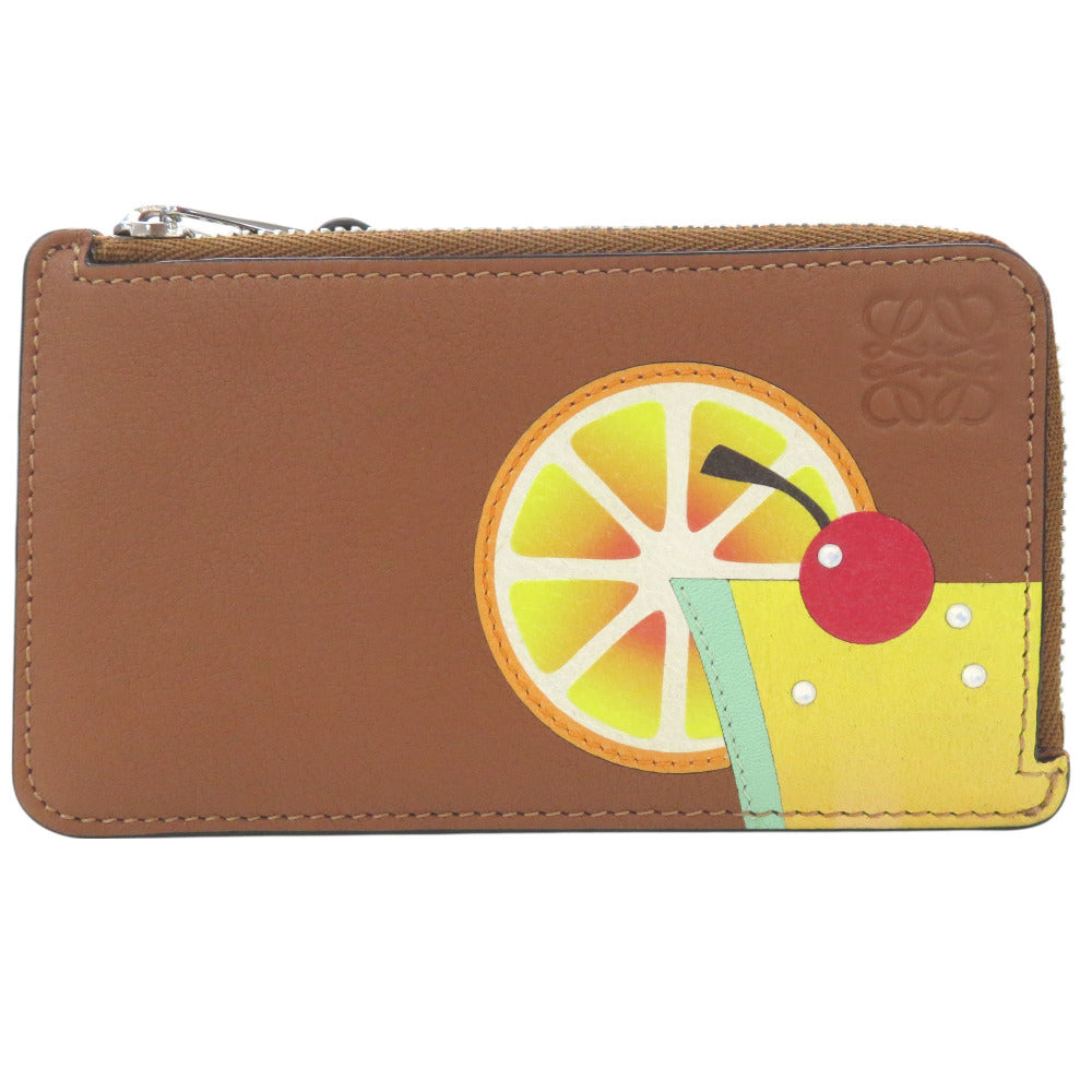 LOEWE Coin case 62208 leather multicolor Coin card holder Cocktail Paula's Ibiza Women Used Authentic