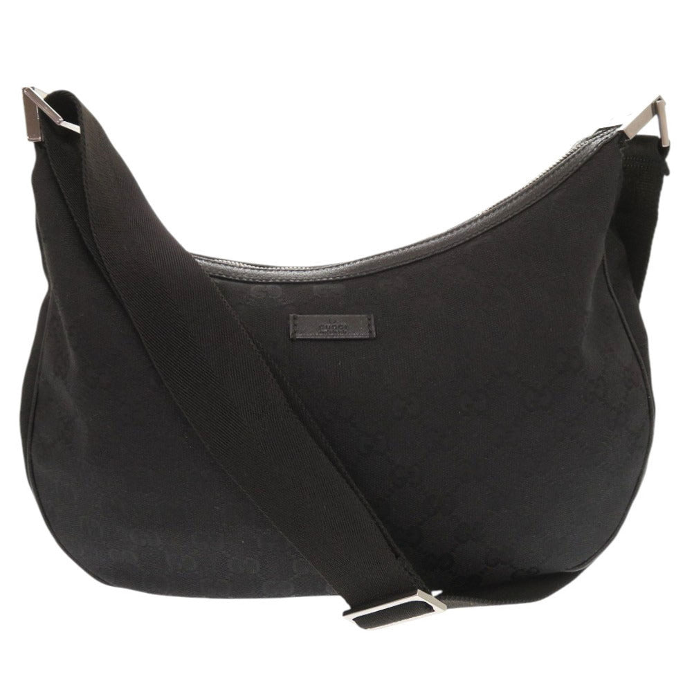 GUCCI Shoulder Bag 122790 GG canvas black