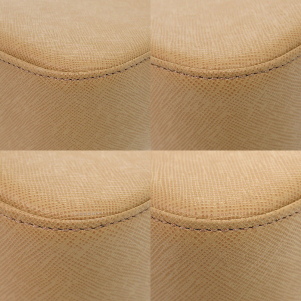 BURBERRY Shoulder Bag leather beige Women Used Authentic