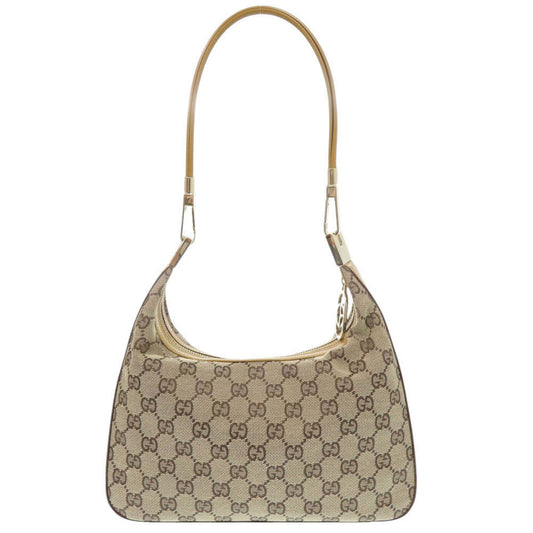 GUCCI Shoulder Bag 001 3812 GG canvas, leather beige