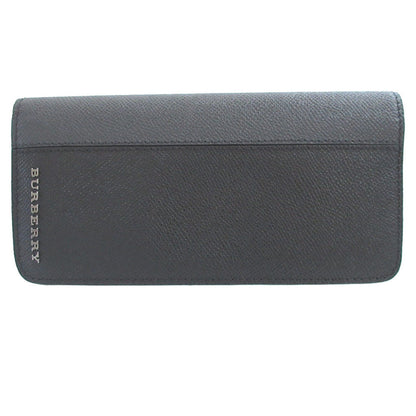 BURBERRY Long Wallet Purse leather black