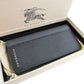 BURBERRY Long Wallet Purse leather black