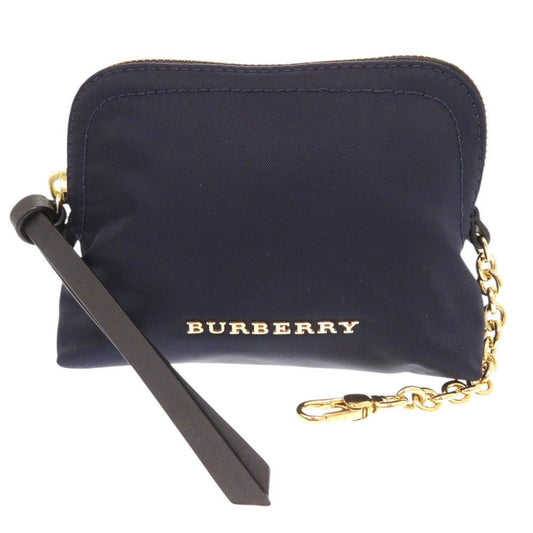 BURBERRY Pouch Nylon Navy Cosmetics Pouch Women Used Authentic