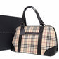 BURBERRY Handbag canvas Nova Check Mini Boston Duffel bag mens Used Authentic
