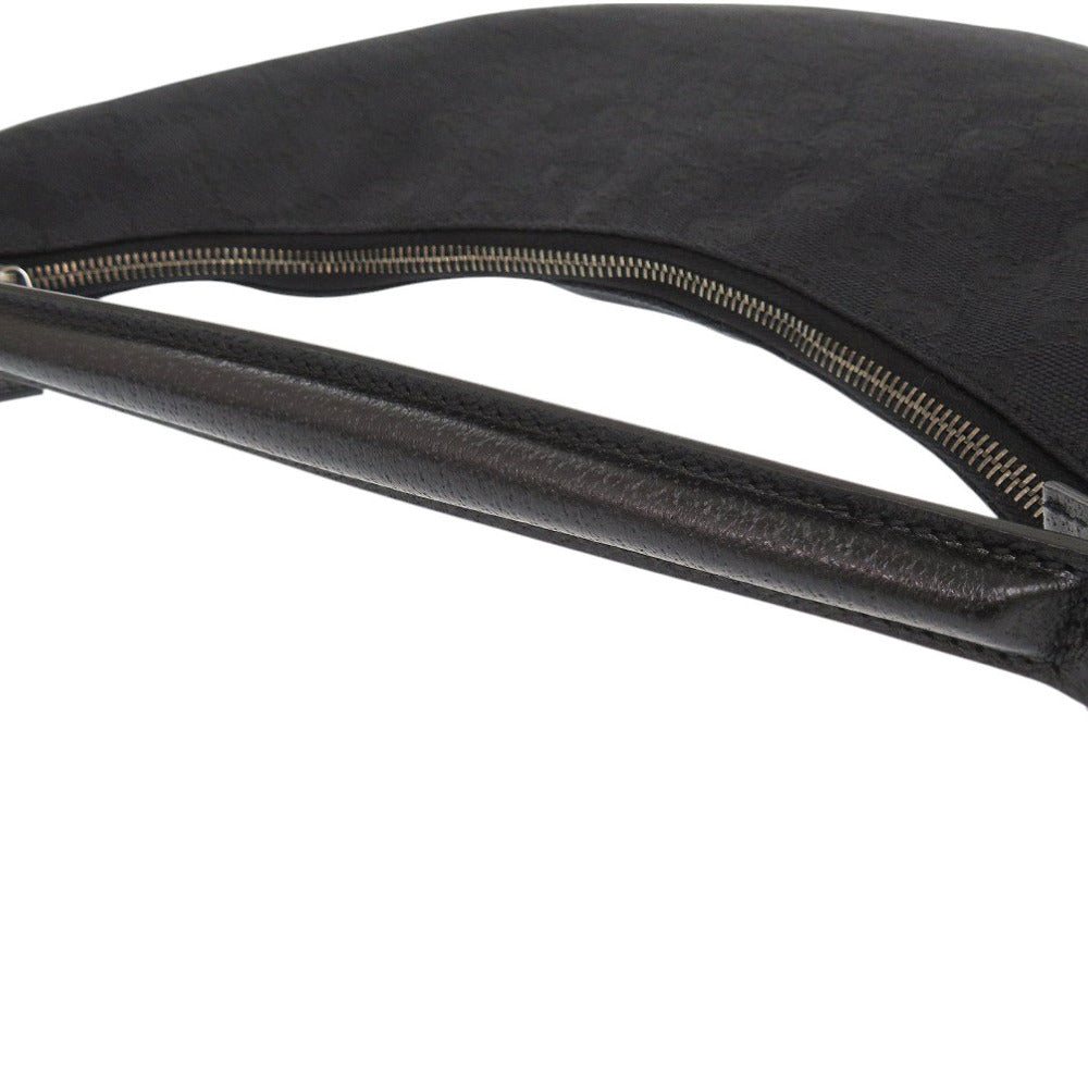 GUCCI Handbag 124357 002214 GG canvas, leather black One Shoulder Bag Women Used Authentic