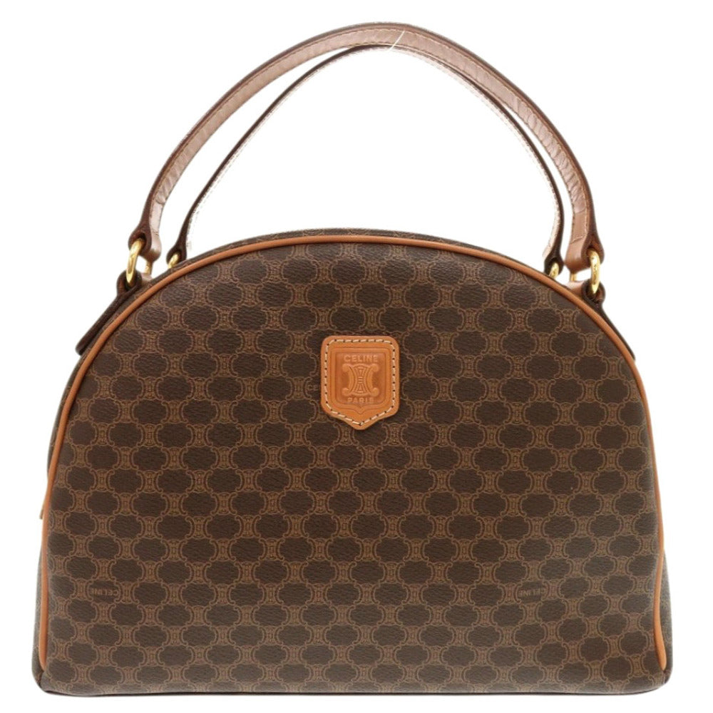 CELINE Handbag PVC, Leather Brown Macadam Women Used Authentic