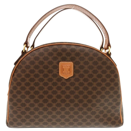 CELINE Handbag PVC, Leather Brown Macadam Women Used Authentic