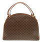 CELINE Handbag PVC, Leather Brown Macadam Women Used Authentic