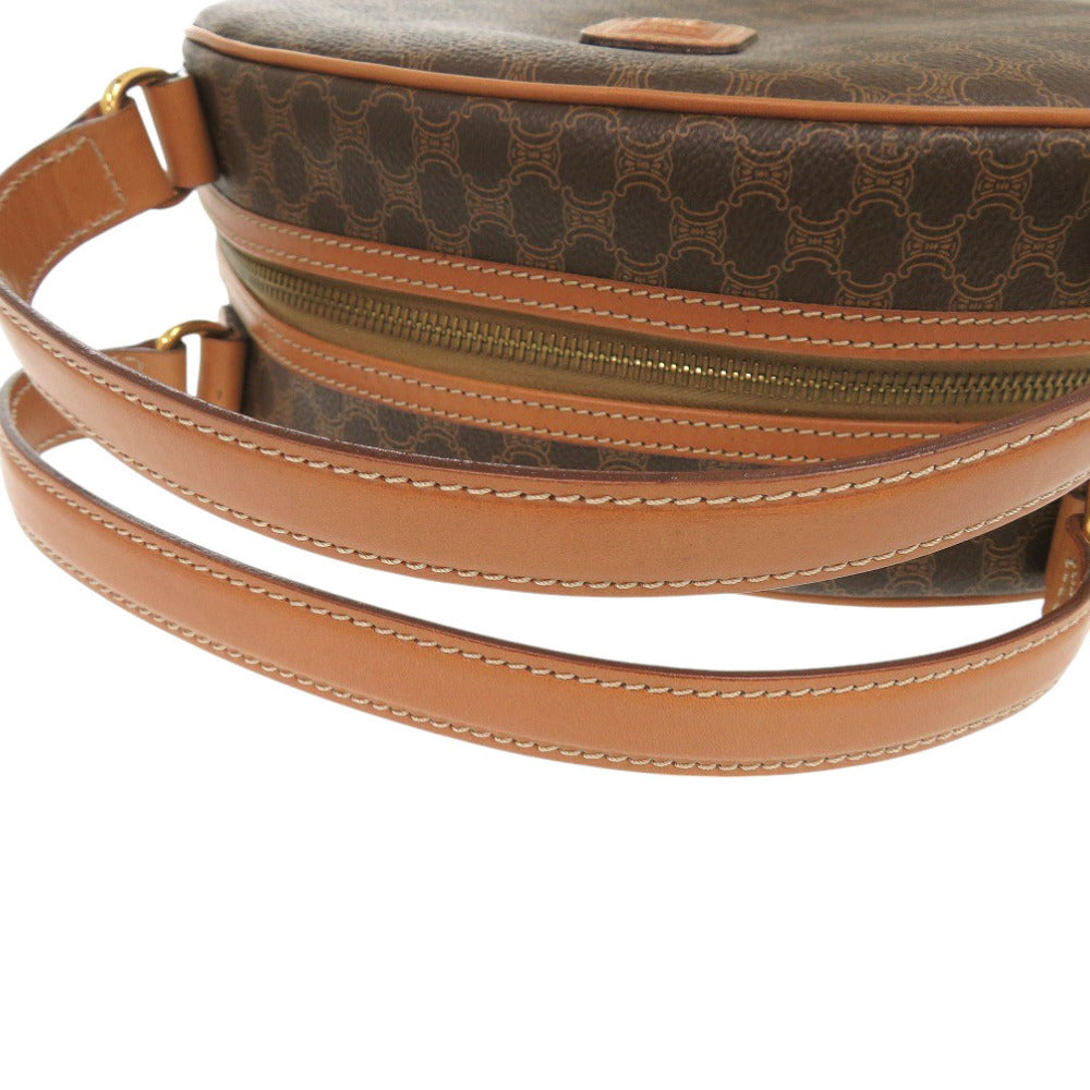CELINE Handbag PVC, Leather Brown Macadam Women Used Authentic