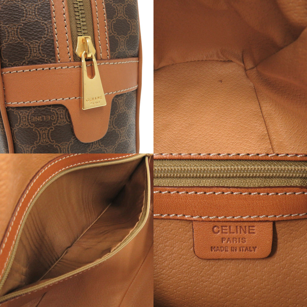CELINE Handbag PVC, Leather Brown Macadam Women Used Authentic