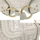 FENDI Handbag 8BR445 leather white one belt Zucca Women Used Authentic
