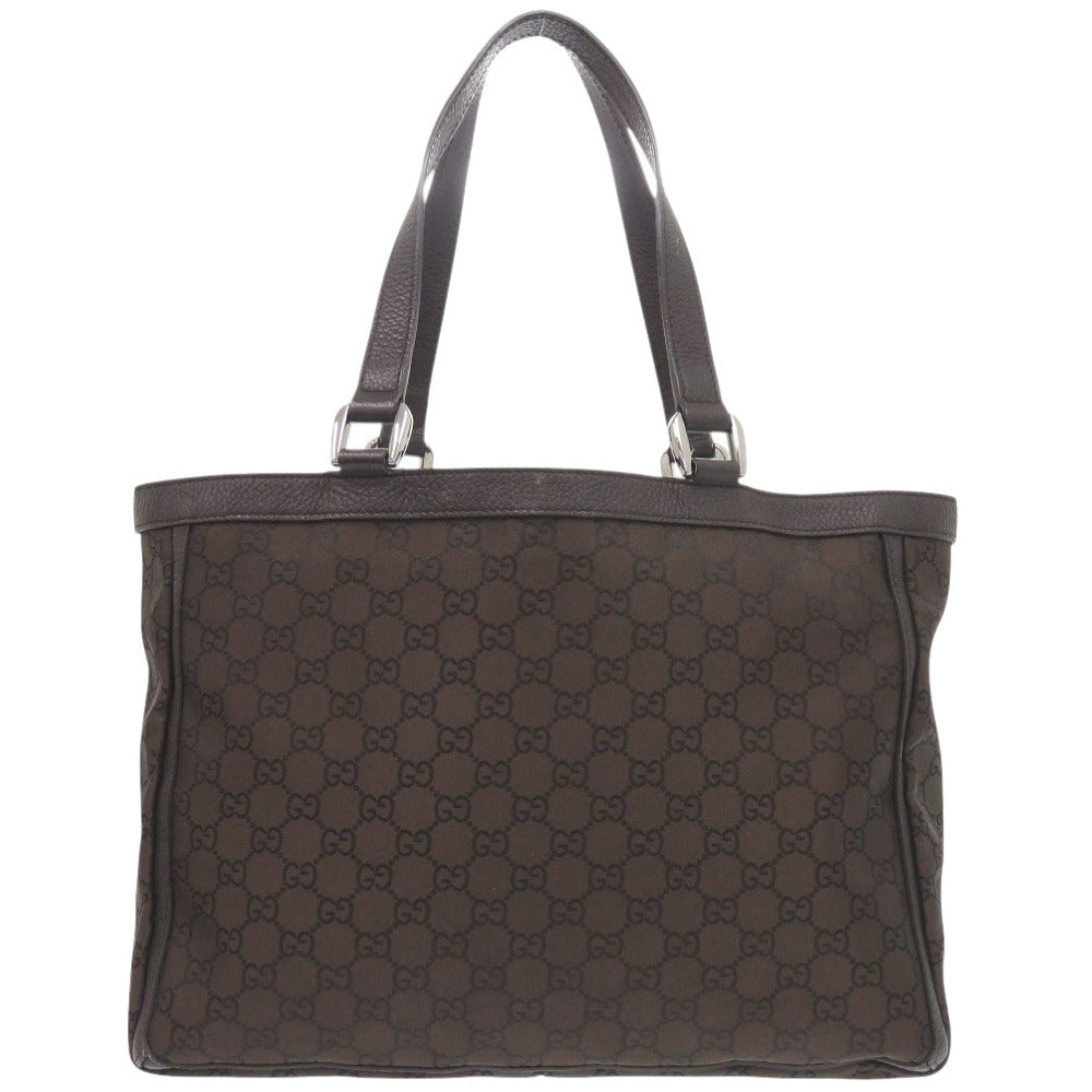 GUCCI Tote Bag 268639 Nylon Brown Abbey Women Used Authentic