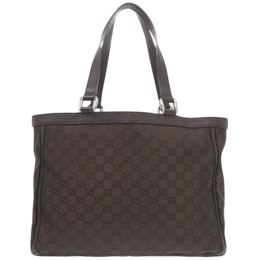 GUCCI Tote Bag 268639 Nylon Brown Abbey Women Used Authentic