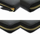 GUCCI Long Wallet Purse 456117 Leather, 8616 black Zip Around GG Marmont Women Used Authentic