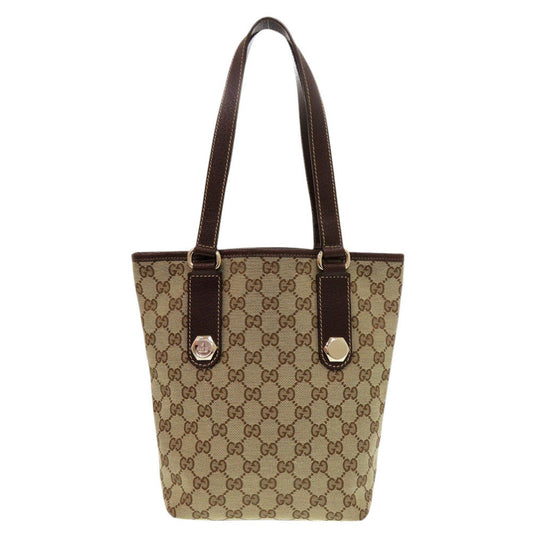 GUCCI Tote Bag 153361 GG canvas Brown Women Used Authentic