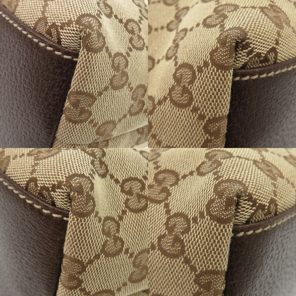 GUCCI Tote Bag 153361 GG canvas Brown Women Used Authentic