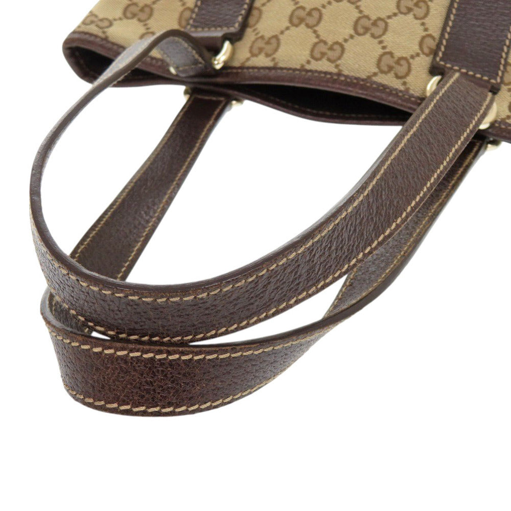 GUCCI Tote Bag 153361 GG canvas Brown Women Used Authentic