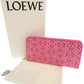 LOEWE Long Wallet Purse 261850 leather pink anagram