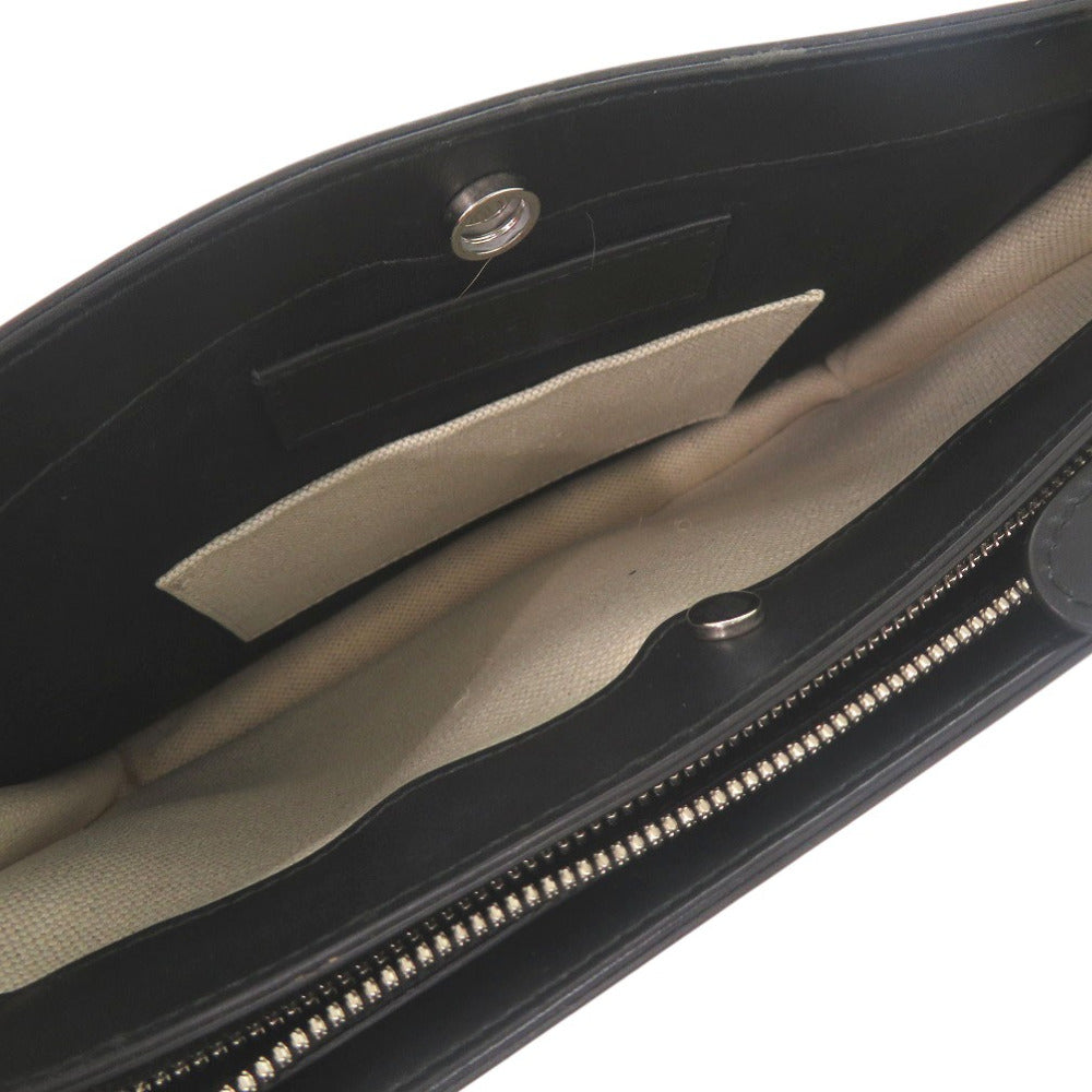 BALENCIAGA Shoulder Bag 339937 canvas Navy Pochette Stripe Women Used Authentic