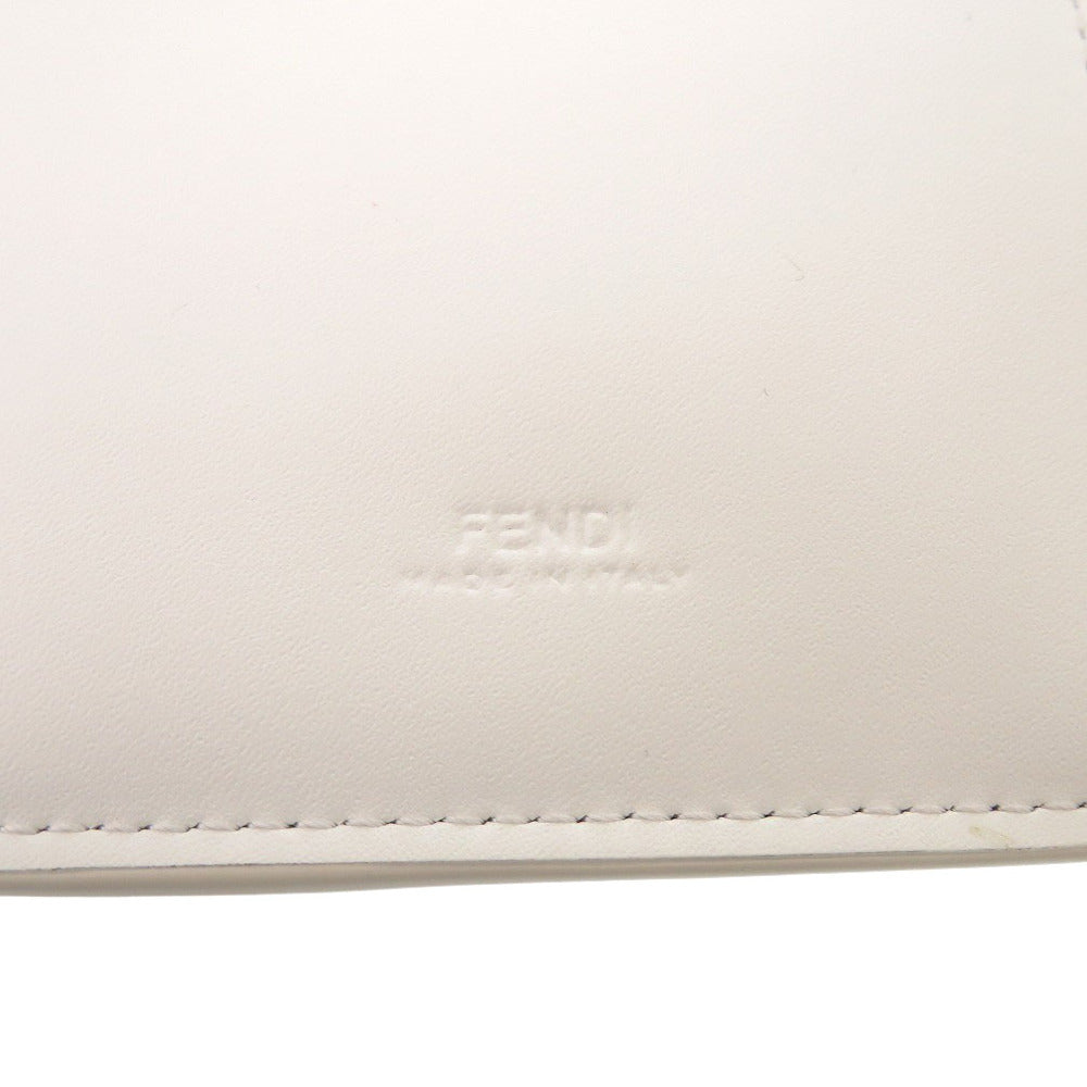FENDI Pouch Mouton, Leather white Phone Holder Bag Charm Women Used Authentic