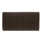 CELINE Long Wallet Purse Canvas, Leather Brown