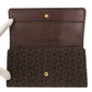 CELINE Long Wallet Purse Canvas, Leather Brown